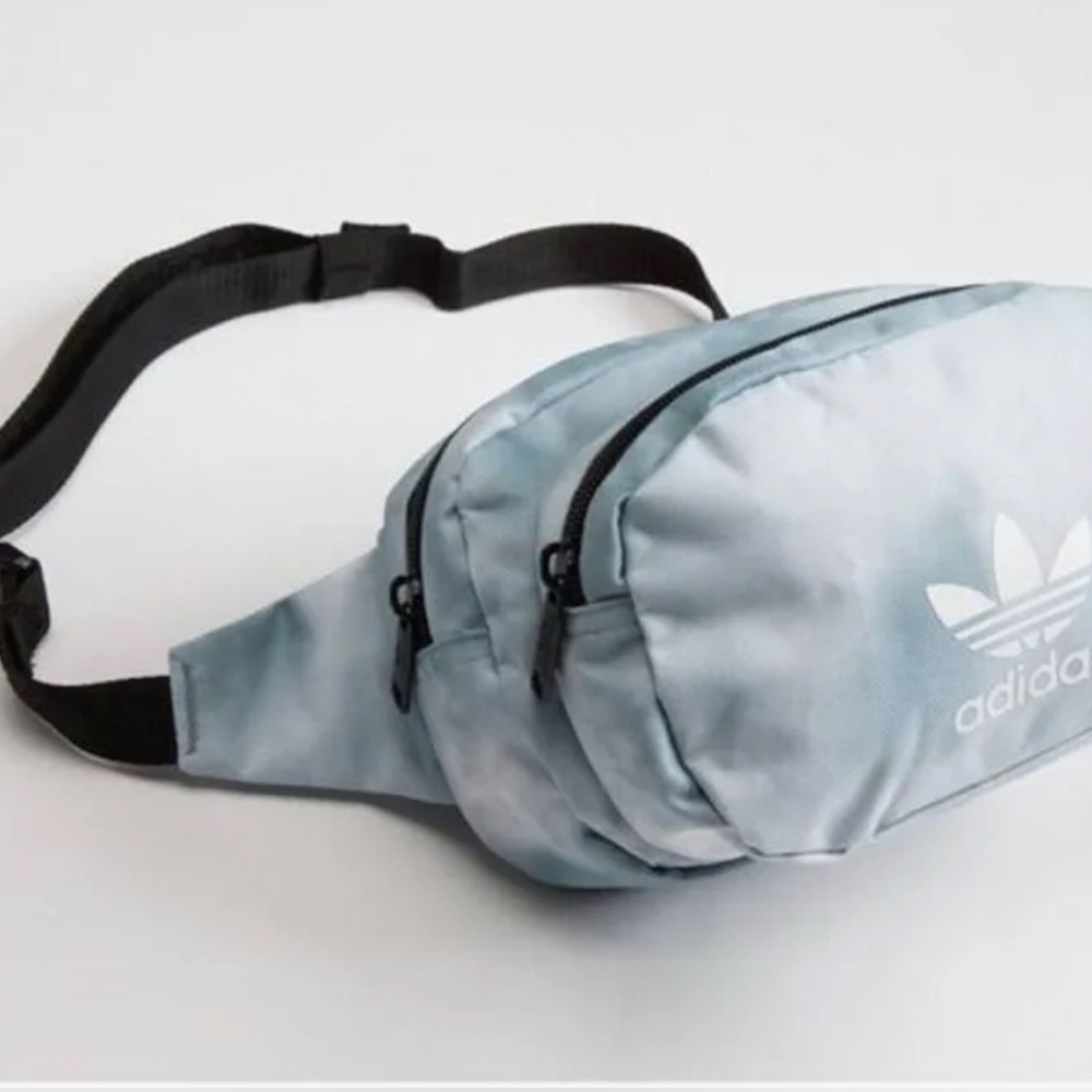ADIDAS ORIGINALS TIE DYE SPORT WAIST PACK TRAVEL AND FESTIVAL BAG GRAY WHITE